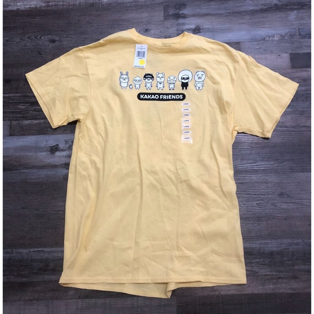 Kakao Friends Adult Large Double Sided Yellow T Shirt New with Tags